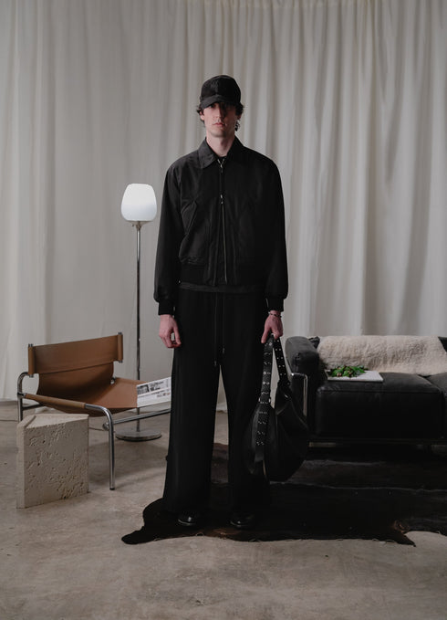 TWO WAY BOMBER JACKET 'BLACK' - POLYESTER